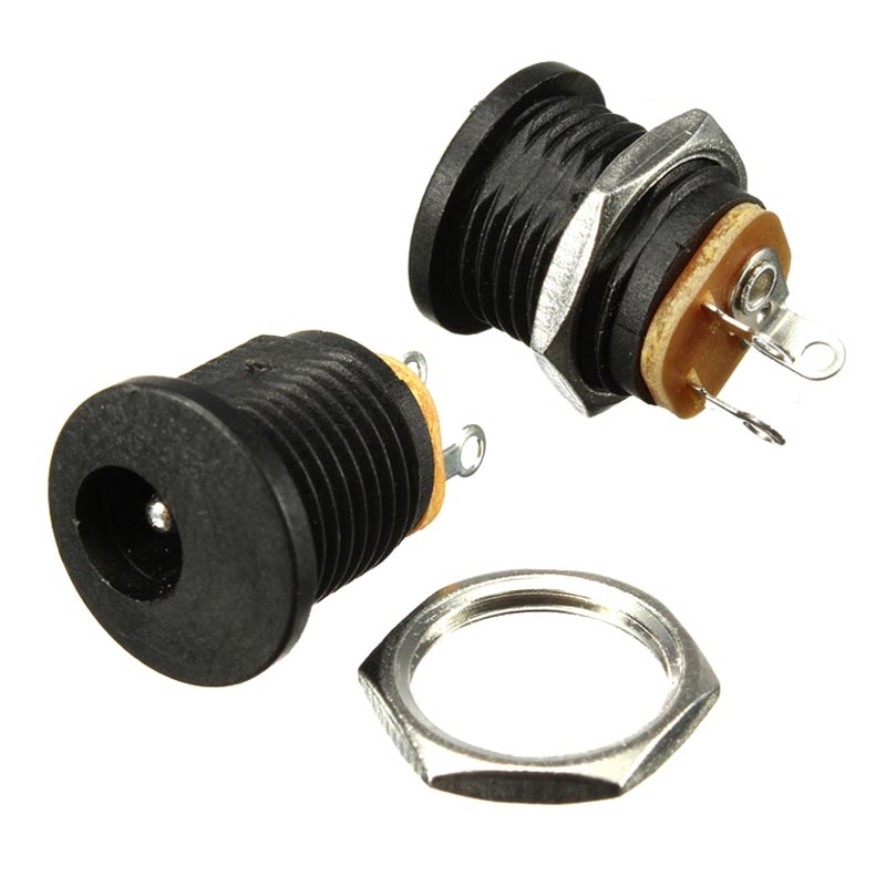 Разъем питания DC-022 5.5x2.1 на панель (12В, 3А, мама)